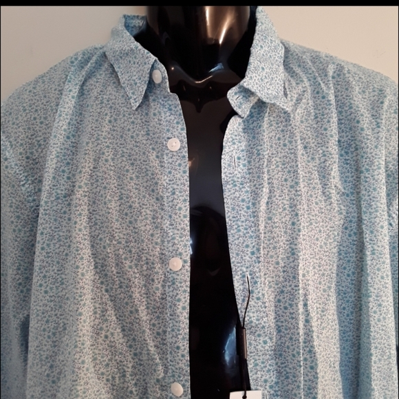 Calvin Klein NWT XXL blue Button Down Shirt - Picture 3 of 5